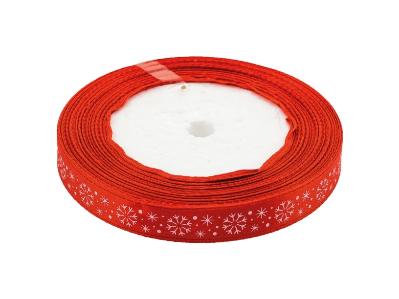 Wstążka satynowa Boże Narodzenie 12mmx22m WSX12-7 Brewis